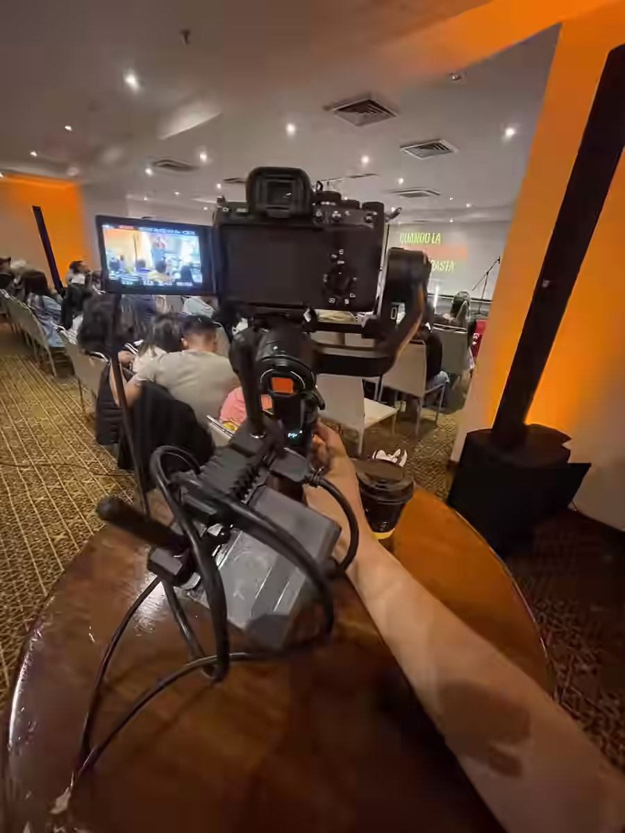 Producción audiovisual en evento